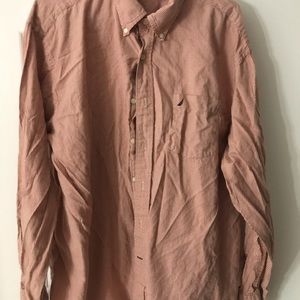 Men’s XXL Nautica button down long sleeve dress shirt excellent used condition